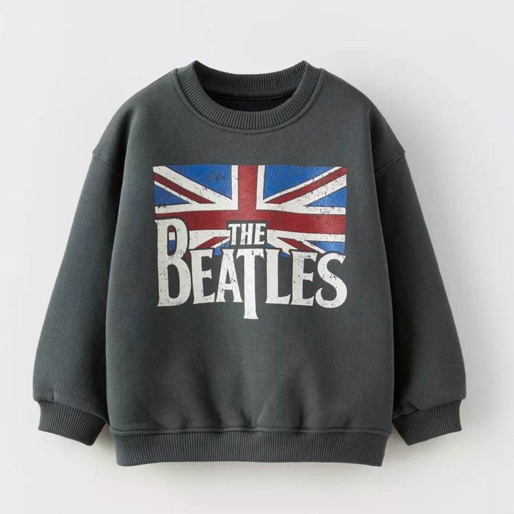 Zara Washed Black “Beatles” Sweatshirt